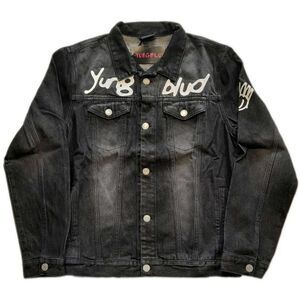 Yungblud Unisex Adult Be Fooking Happy Denim Jacket / Black Denim